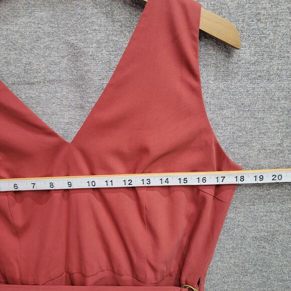 AKRIS PUNTO D-RING BELTED V-NECK MIDI WRAP DRESS, SIZE 10 - Picture 5 of 8